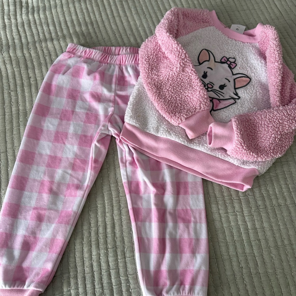Disney Pink and White Kids Pajama Set